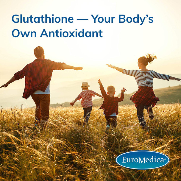 Euromedica Clinical Glutathione - 60 Tablets - Powerful Antioxidant Support For Nerve & Brain Cells - Unique Form Of Glutathione - Increased Potency, Stability - 30 Servings