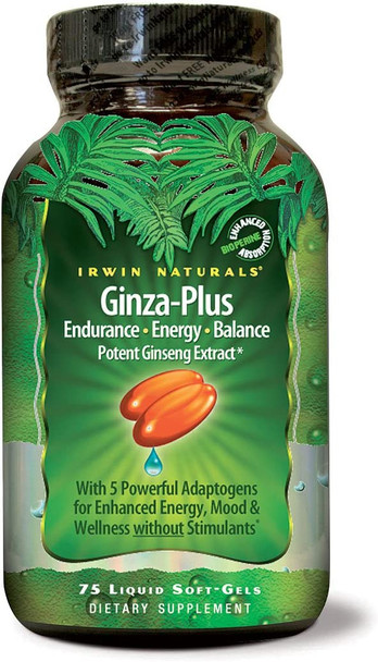 Ginza-Plus Maca & Rhodiola Irwin Naturals 75 Softgel