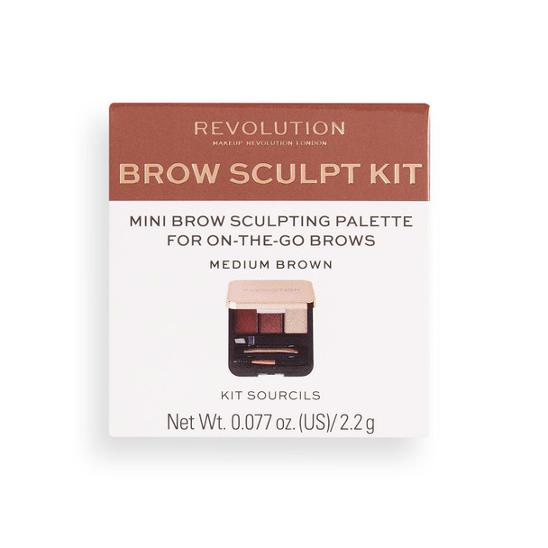 Makeup Revolution Brow Sculpt Kit Medium Brown Makeup Revolution Brow Sculpt Kit Medium Brown