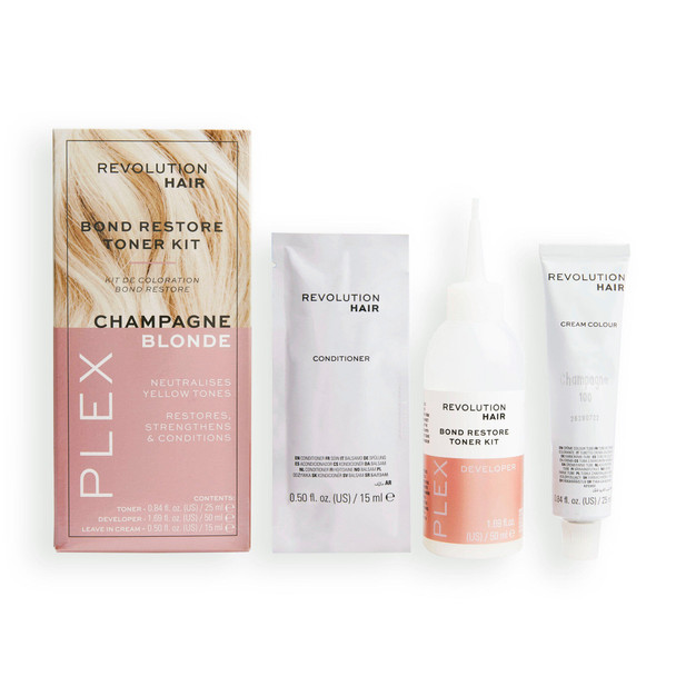 Revolution Haircare Plex Bond Restore Toner Kit Champagne Revolution Haircare Plex Bond Restore Toner Kit Champagne