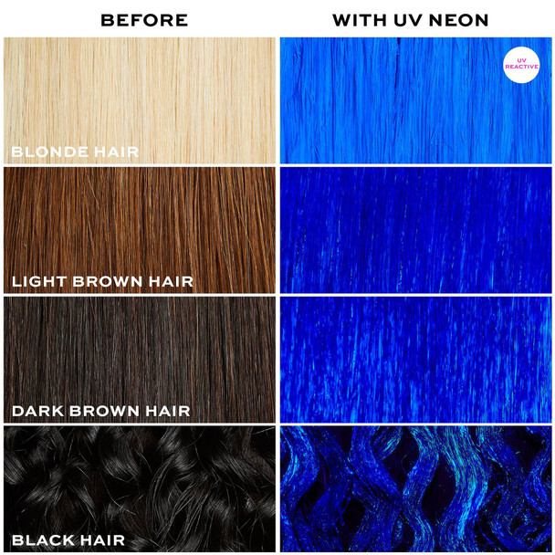 I Heart Revolution UV Neon Blue Hair Make Up