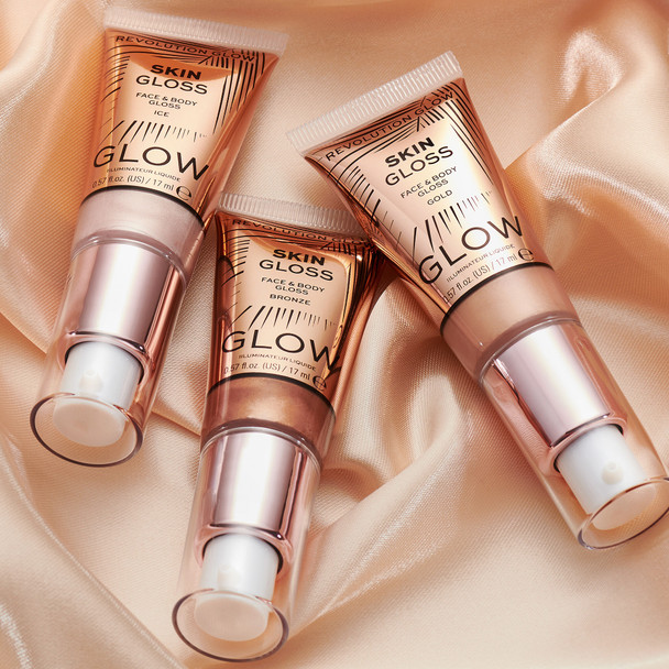 Makeup Revolution Glow Face & Body Gloss Illuminator Gold