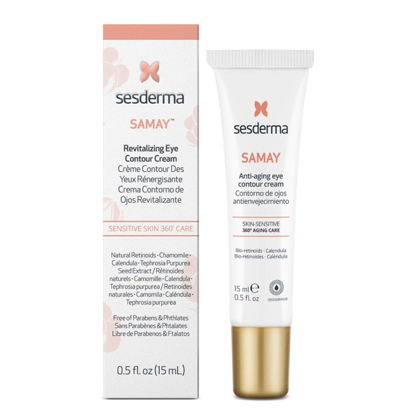Sesderma SAMAY Revitalizing Eye Contour Cream for Sensitive Skins, 0.5 fl. oz.