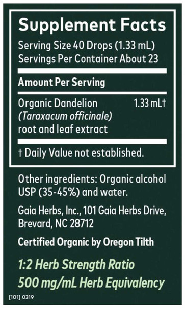 Gaia Herbs Dandelion Root and Leaf