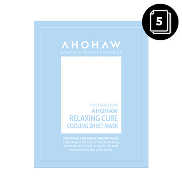 AHOHAW Relaxing Cure Cooling Sheet Mask 30g 5ea