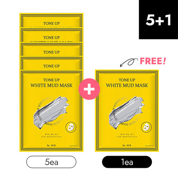[K-MASK FIESTA] by:OUR TONE UP WHITE MUD MASK 5ea + 1ea