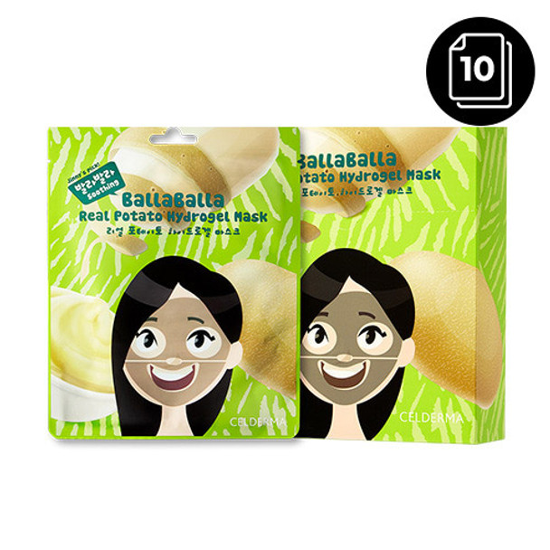 CELDERMA daily Balla Balla Real Potato Hydrogel Mask 24g * 10ea CELDERMA daily Balla Balla Real Potato Hydrogel Mask 24g * 10ea