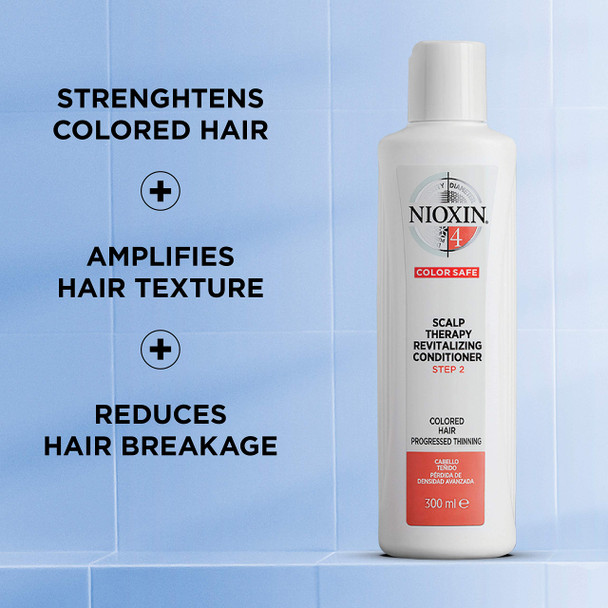 Nioxin System 4 for Color Treated Hair with Progressed Thinning Cleanser Shampoo (33.8 Ounce) and Scalp Therapy Conditioner (33.8 Ounce) Set