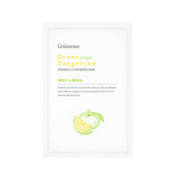 Grunersee Green Jeju Tangerine Vitamin C 5.5 Whitening Mask 25g * 1ea