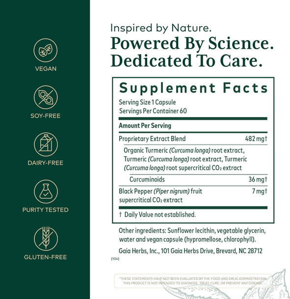 GAIA HERBS PRO Curcuma Supreme 60 Liquid Phyto-Caps