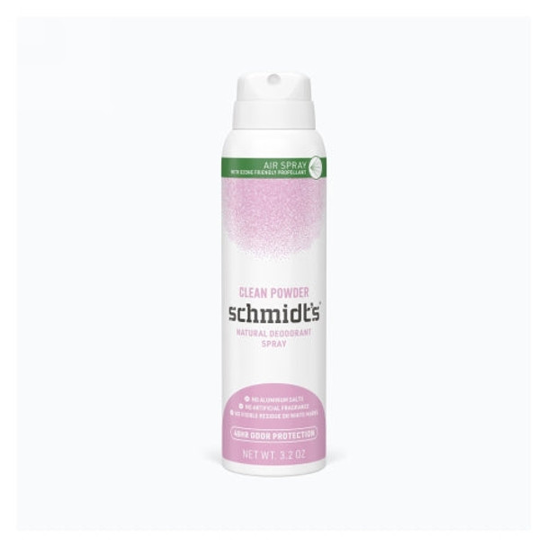 Natural Deodorant Spray Clean Powder 3.2 Oz By Schmidt's Deodorant