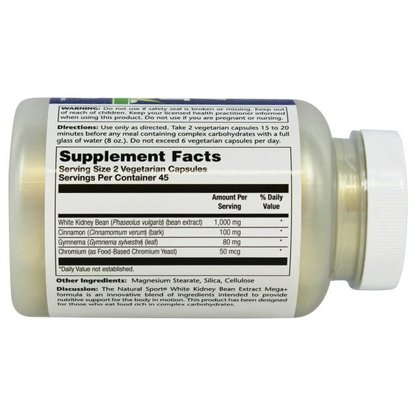 White Kidney Bean Extract Mega+ 90 Vcaps By Natural Sport