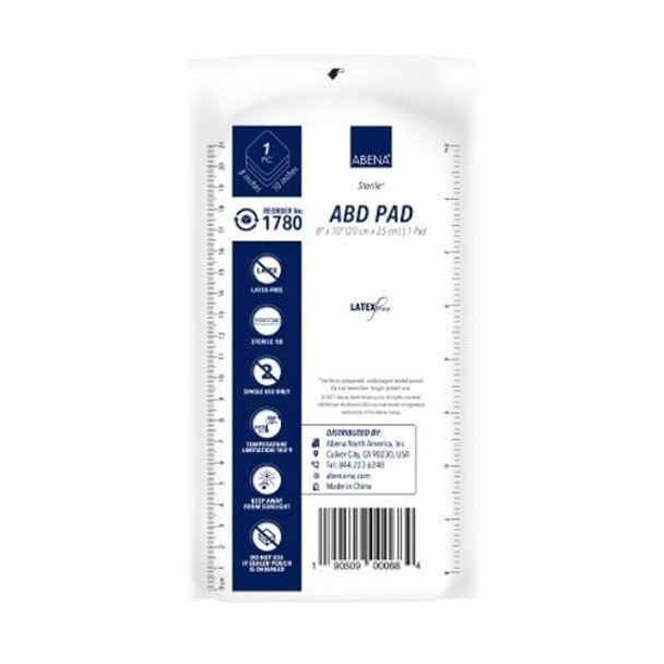Abdominal Pad Abena NonWoven Cellulose 8 X 10 Inch Rectangle Sterile 16 Count By Abena