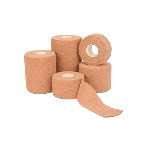 Cohesive Bandage CoFlex ·LF2 4 Inch X 5 Yard Standard Compression Self-adherent Closure Tan Sterile Case of 18 By Andover Coated Products