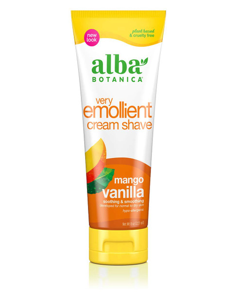 Alba Botanica Very Emollient Mango Vanilla Shave Cream, 100 g