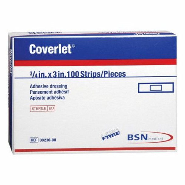 Adhesive Strip Coverlet 3/4 X 3 Inch Fabric Rectangle Tan Sterile Beige Case of 1200 By Coverlet