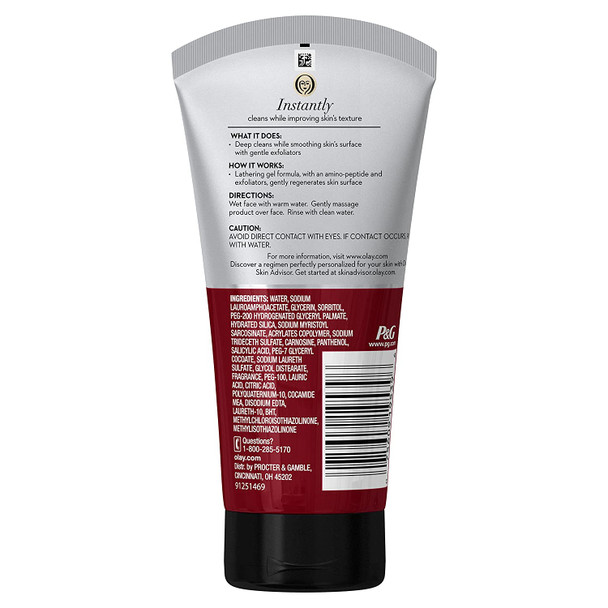 Olay Regenerist Detoxifying Pore Scrub Facial Cleanser, 5.0 fl oz