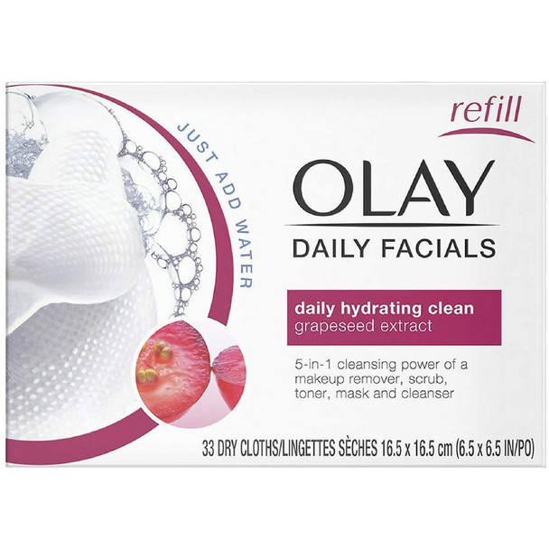 Oil Of Olay Daily Facials Normal & Dry Refill, 33 ct