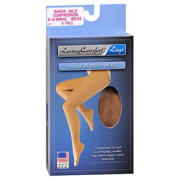 Loving Comfort Fashion Pantyhose Sheer Mild Beige,Extra Large Each By Scott Specialties