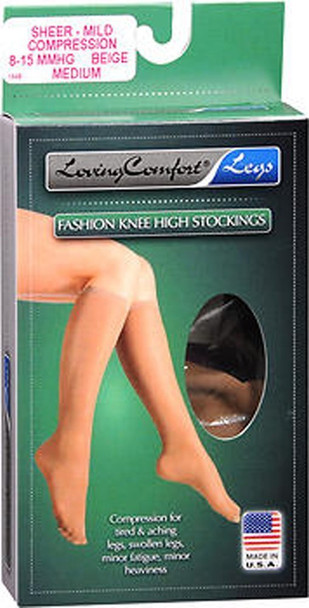 Loving Comfort Fashion Pantyhose Sheer Mild Beige,Small Each By Scott Specialties