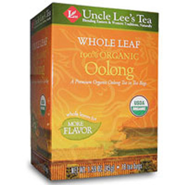 Whole Leaf 100% Organic Oolong Tea 18 Bags By Uncle Lees Teas