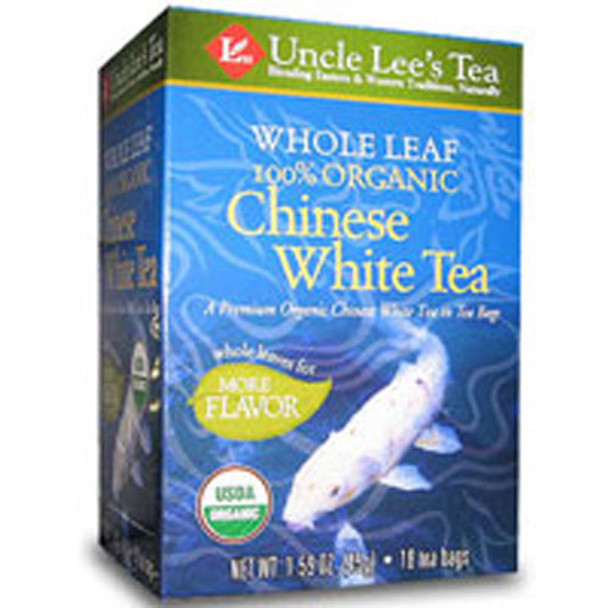 Organic Whole Leaf White Tea 18 Bags By Uncle Lees Teas