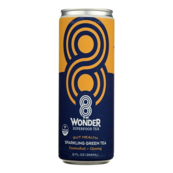 Sprakling Green Tea Passionfruit + Ginseng 12 Oz (Case of 12) By 8Th Wonder