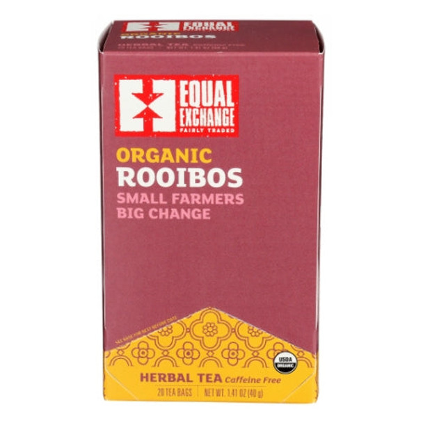 Organic Rooibos Tea 20 Bags (Case of 6) By Equal Exchange