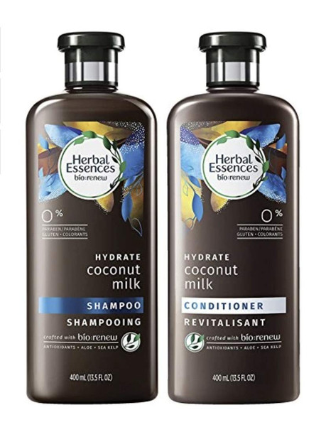 Herbal Essences Bio-Renew Hydrate Coconut Milk Shampoo & Conditioner 2x 400 ml with Coconut Milk