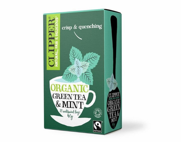 Clipper Organic Green Tea & Mint 20 Tea Bags