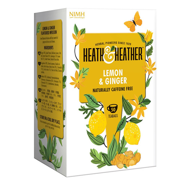 Heath & Heather Lemon & Ginger 50 bags