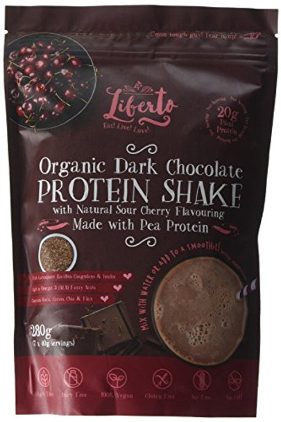 Liberto Organic Dark Chocolate Protein Shake with Sour Cherry Flavouring