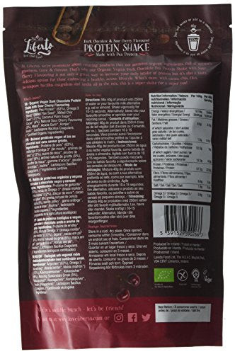 Liberto Organic Dark Chocolate Protein Shake with Sour Cherry Flavouring