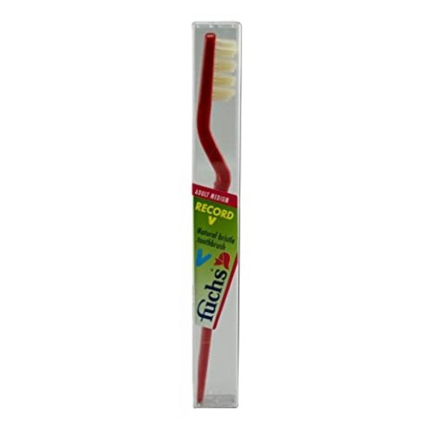Record V Natural Toothbrush Medium 1 EACH By Fuchs Child/ Adult Toothbrushes