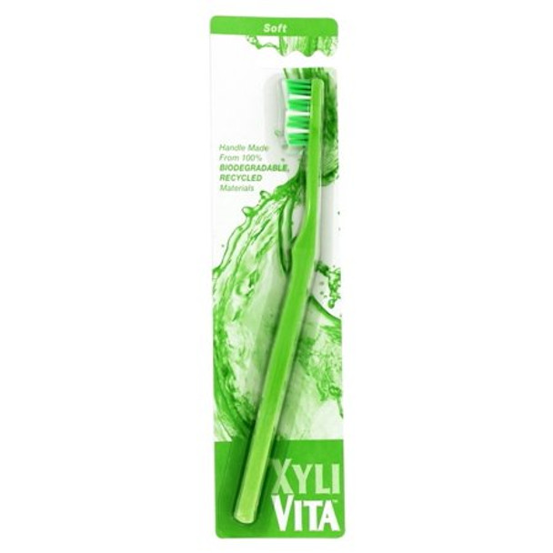 Key Lime Green Soft Toothbrush 1ea By Xylovita