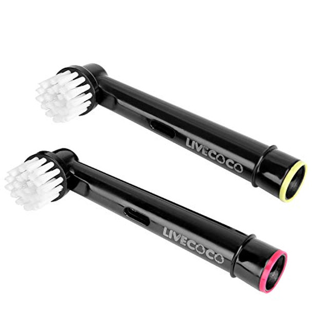 LiveCoco Recyclable Oral-B Compatible Toothbrush Heads with Soft Bristles 2 Pack