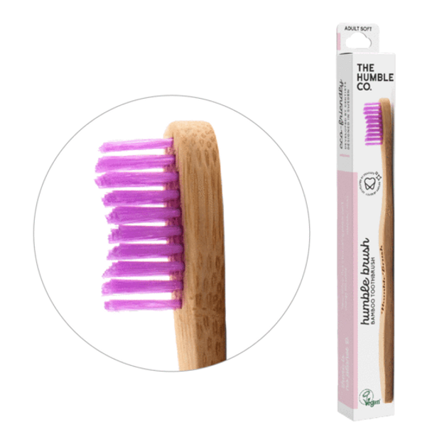 The Humble Co . Humble Brush Adults Purple Medium Toothbrush