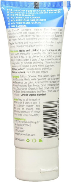 Sea Fresh Antiplaque & Strengthening Toothpaste 3 Oz By Jason Natural Products Sea Fresh Antiplaque & Strengthening Toothpaste 3 Oz By Jason Natural Products