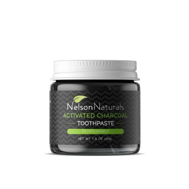 Activated Charcoal Toothpaste Peppermint 1.6 Oz By Nelson Naturals