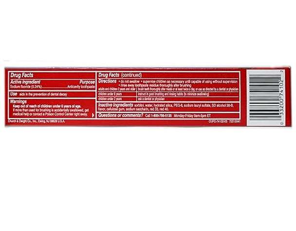 Close-Up Cinnamon Red Gel Anticavity Fluoride Toothpaste 6 oz By Close-Up