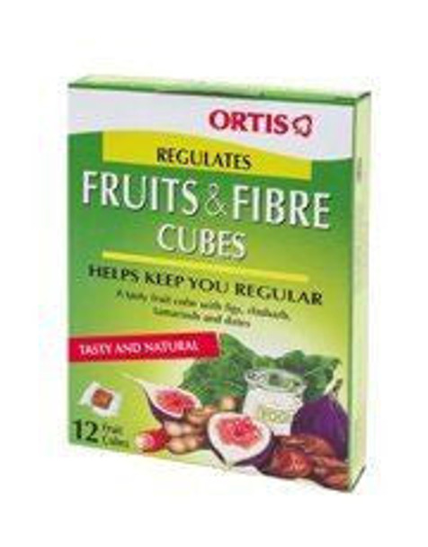 Ortis Intestinal Transit Fruits & Fibres 12 Chewable Cubes