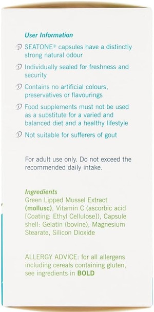 Seatone Green Lipped Mussel Extract with Vitamin C 90 Capsules