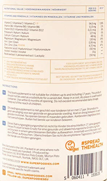 Superfoodies Luminous Collagen Powder by Super Foodies (10g x 28) The Beauty Shake - Help Boost Natural collegen Product for Healthy Hair Skin and Nails