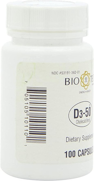 Vitamin D-3 100 Caps By Bio-TechPharmacal