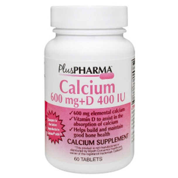 Calcium + VitaminD 60 Count By Plus Pharma