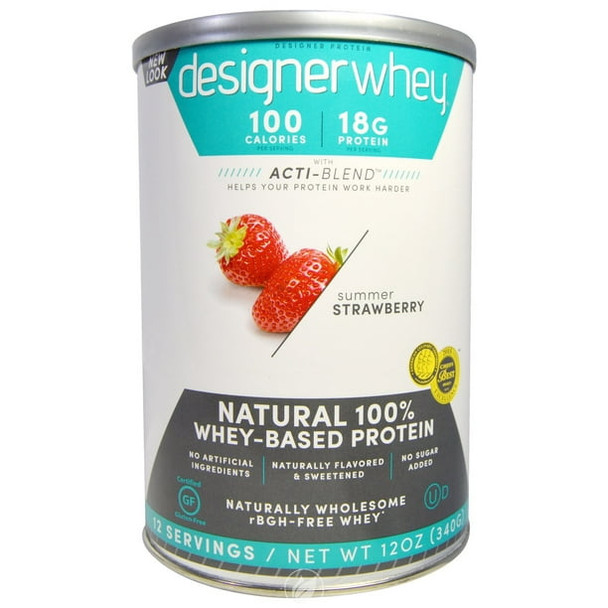 Designer Whey Protein Strawberry 12.7 Oz By Designer Whey