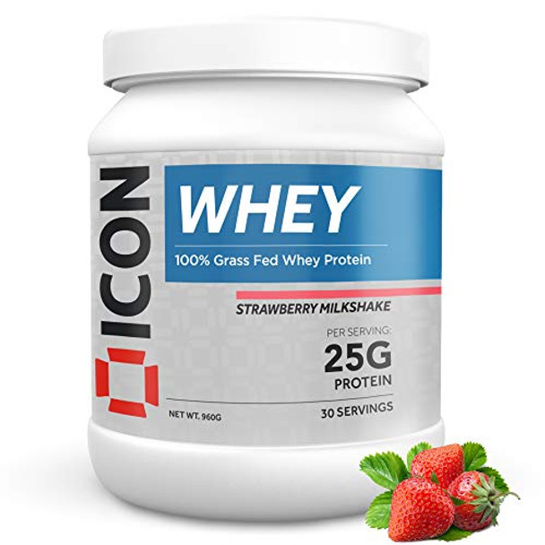 ICON Nutrition 100% Whey Protein 960g Strawberry Milkshake