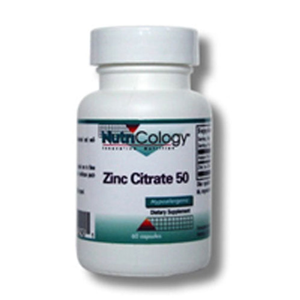 Zinc Citrate 60 Caps By Nutricology/ Allergy Research Group