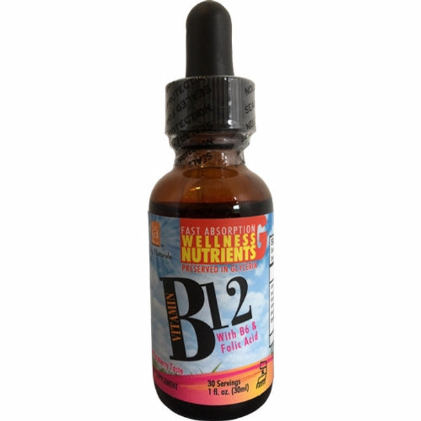 Vitamin B12 with Folic Acid & B6 1 Oz By L. A .Naturals