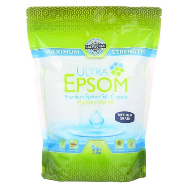 Premium Epsom Salt Medium 5 Lb By SaltWorks